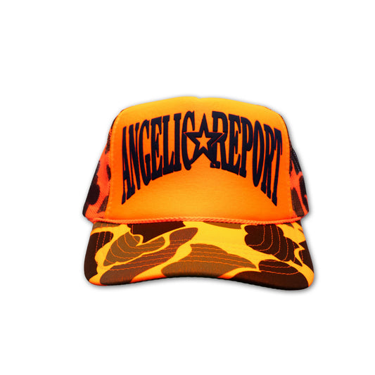 Arch Logo Trucker - Orange Camo