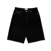 Logo Denim Shorts - Black