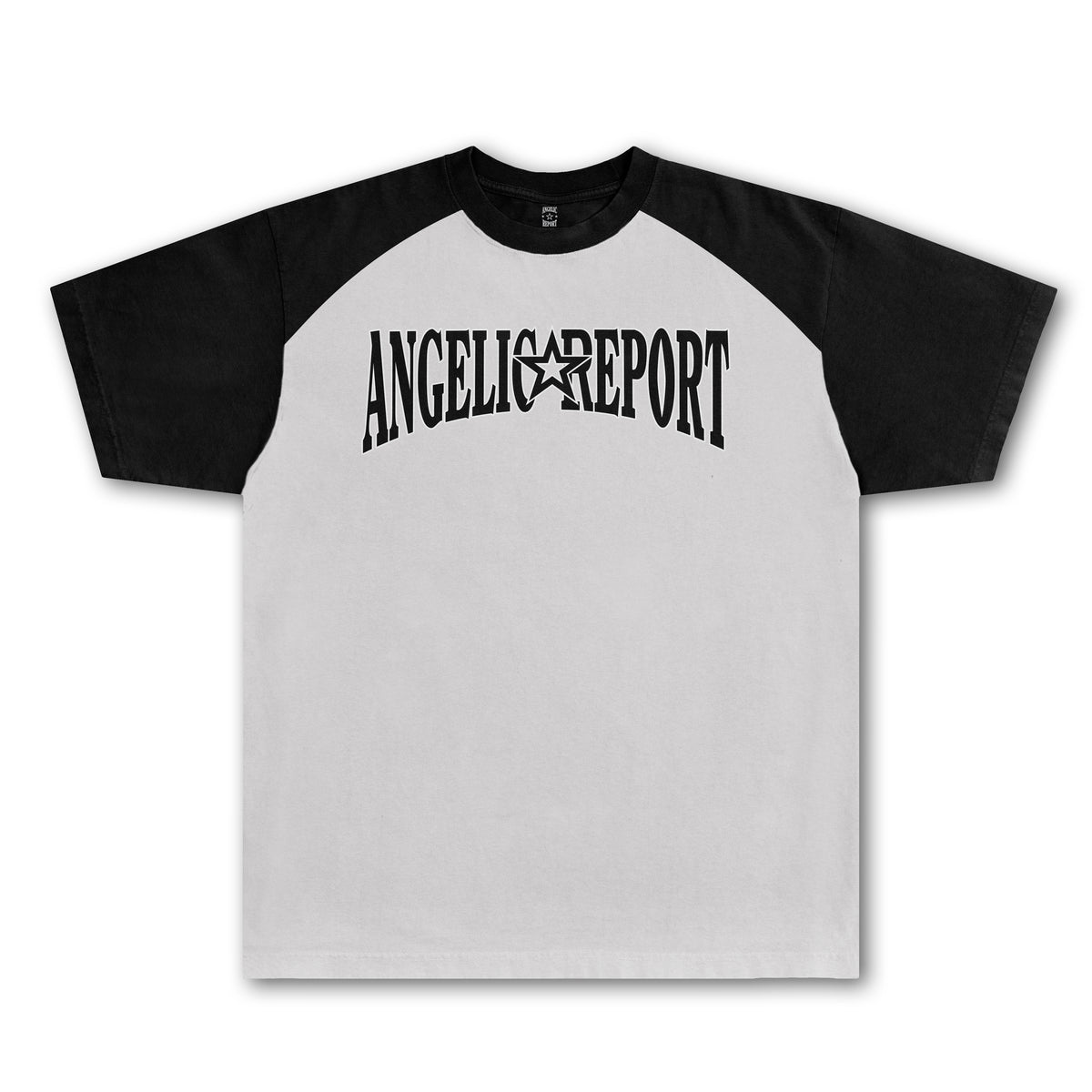 Arch Raglan Tee - Black/White