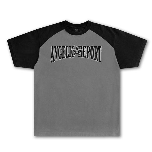 Arch Raglan Tee - Black/Grey