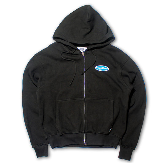 Waffle Patch Hoodie - Black