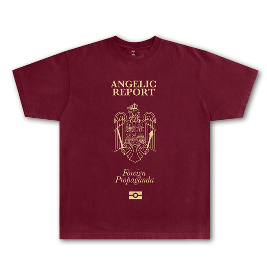 Passport Tee - Burgundy